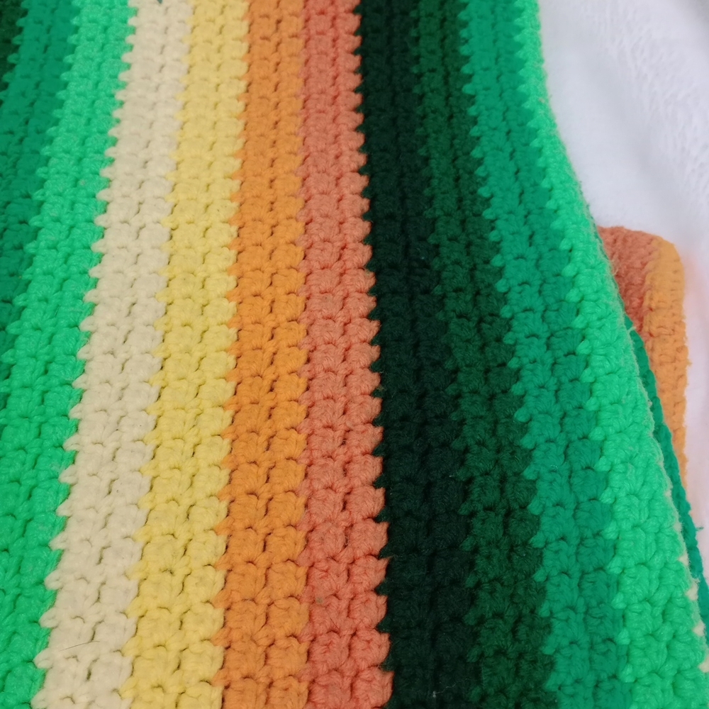 Colorful Striped Crochet Blanket - Picture 4 of 5
